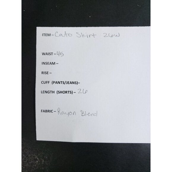 Cato Plus Size Pencil Skirt Womens 26W Blue Stretch Rayon Blend High Rise - Picture 7 of 7